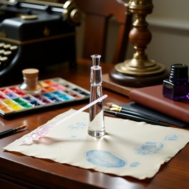 Enyolidimk Handmade Glass Dip Pen,Glass Signature Pen,Crystal Vintage Dip Pen,for Writing, Drawing, Signatures, Calligraphy Pens Drawing Media,Painting, and Art Supplies (Pink)
