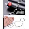 ChainsPro Men's Figaro Chain Necklace 6 mm Wide Figaro Chain