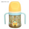 Wide Neck Sippy Straw Bottle Spill Proof Easy Grip Training