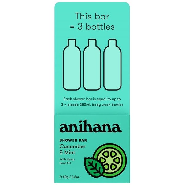Anihana Shower Bar Cucumber & Mint 80g