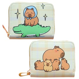 MEZHEN Capybara Wallet Children's Purses Capybara Wallet Party Bag Wallet Double Youth Children Pack of 2, yellow