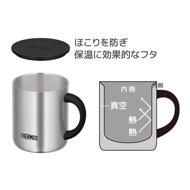 Thermos JDG-280 S Vacuum Insulated Mug, 9.5 fl oz (280