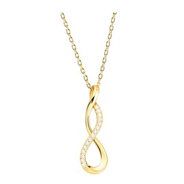 Sofia Milani - Women's Necklace 925 Silver with Zirconia Stones - Infinity Pendant, Gold, Cubic Zirconia