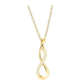 Sofia Milani - Women's Necklace 925 Silver with Zirconia Stones - Infinity Pendant, Gold, Cubic Zirconia