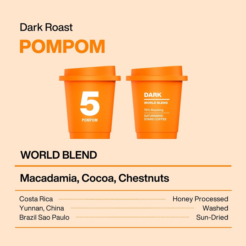 SATURNBIRD Craft Instant Coffee Cold Brew, NO.5 Dark Roast, 100%
