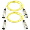 Adam Hall Cables K3MMF0100YEL Microphone Cable XLR Female to XLR