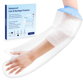 Adult Cast Cover Waterproof Arm for Showering, Reusable Bandage Protector for Shower Bath, Watertight Seal Tight Arm Bathing Guard for Hand, Wrist, Finger, Elbow (Adult Half Arm)