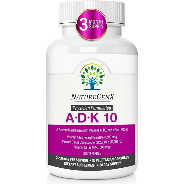 NatureGenX ADK10 – ADK Vitamin Supplement | High Potency Vitamins
