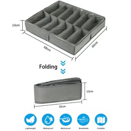 GJIE Under Bed Shoe Storage Organiser, Folding Under Bed Shoe Box with Transparent Lid Fits 12 Pairs Total - Underbed Storage Solution (1 Pcs)