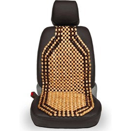 VaygWay Wood Beaded Comfort Seat Cushion – Wooden Beaded Comfort Car Seat Cover –Double Strung Car Massaging Cool Cover Car Chair w/High Ventilation – for Truck or Office Chair