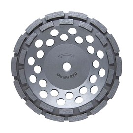 Omega 7-Inch Cup Wheels, Wet/Dry Use, 28 Double Row Segments for Grinding Removal, Concrete, Block, Brick, Masonry Grinding, Concrete Edge Beveling, 5/8"-11 Arbor