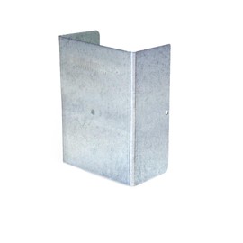 Fence Post Galvanized Steel Post Protectors- Fence Post Protection from Strimmer Damage Single (4 x 4 Inch Post 6" High)