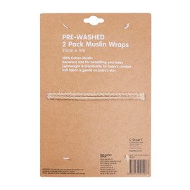 Big Softies Car Pre Washed Muslin Wrap 2 Pack, 90 cm x 100 cm Size