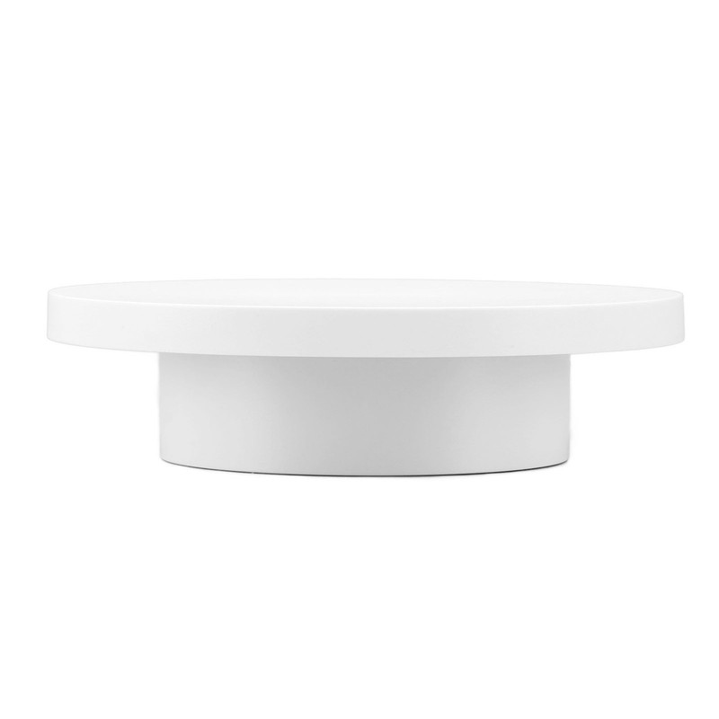 Rotating Display Stand White Plug in Remote Control Load Bearing