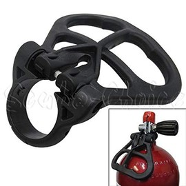 Scuba Choice Cylinder Tank Handle Holder Grip – Black, Adjustable, Fits 39mm-41mm Diameter, Easy Carry, Slide & Directional Handle, Durable Gear Accessory