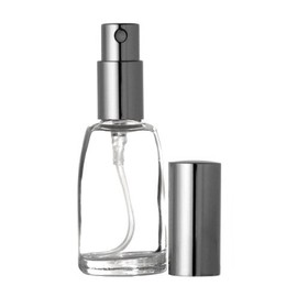 Riverrun Variety Set Small Travel Perfume Atomizers Glass Bottles Silver Sprayer 3 sizes: 1/6 oz, 1/4 oz, 1/3 oz (5ml, 7.5ml, 10ml)