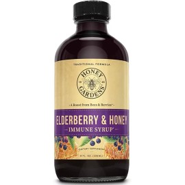 Honey Gardens Elderberry & Honey Syrup, 8 Fl Oz