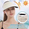 EINSKEY Women's Wide Brim Sun Visor, UPF50+ Seamless Ponytail Hat