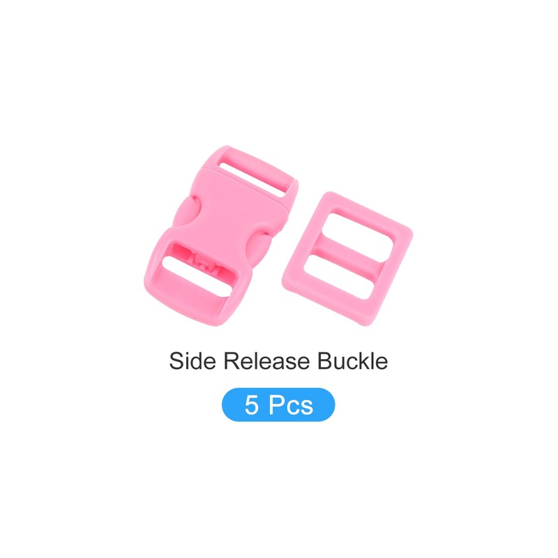 METALLIXITY Side Quick Release Buckle (10-11mm/0.4"-0.43") 5Pcs, Plastic Adjustable Buckles