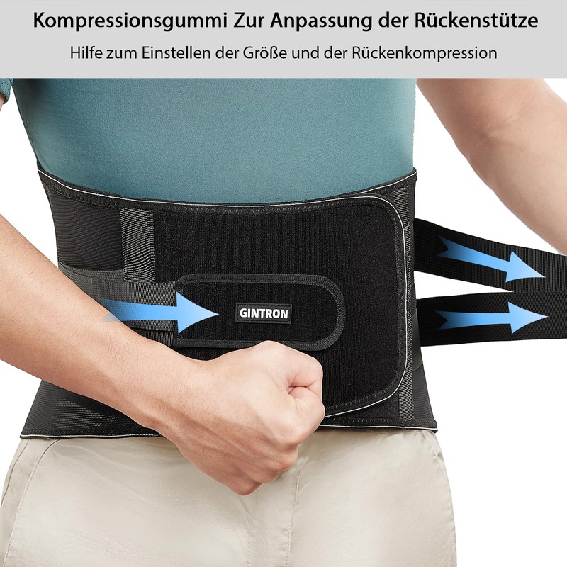 GINTRON Back Support Belt, Breathable Back Support for Men and