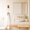 KINGSOW 2Pack Wooden Coat Hooks: Folding Rustic Wall Mounted Hook