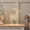 Lights4fun 31 cm LED Reindeer Figure Indoor Reindeer Christmas Figure