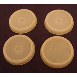 Set of 4 Vintage Tupperware Seals for Midget Containers Replacement Lid #201