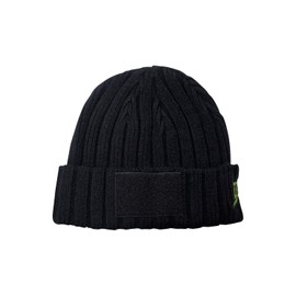 U Jack Knit Hat, Beanie, Hat, Border Knit, Camping, Outdoors, Tactical Velcro Included, Men's, Women's, One Size Fits Most, Elastic Fabric, Black