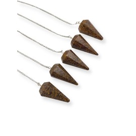 GEMSCITE Lot of 5 Pieces Mariyam Gemstone Pendulums Fashion Powerful Meditation Psychic Success Gift FengShui Health Wealth Reiki Dowsing Energy Wellness Crystal Healing Metaphysical from INDIA