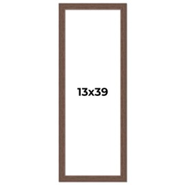 13x39 Panoramic or Puzzle Frame Brown Barnwood Distressed/Aged Old Weathered Natural Wood Look Panoramic Frame with UV Acrylic Glass, Foam Board Backing & Hanging Hardware Included