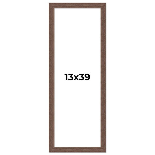 13x39 Panoramic or Puzzle Frame Brown Barnwood Distressed/Aged Old Weathered