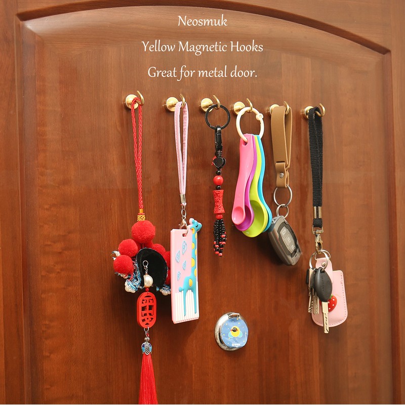 Neosmuk Magnetic Hooks,30lb+ Heavy Duty Earth Magnets with Hook for