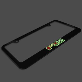 iPick Image 3D Night Glow Luminescent Logo on Black Metal License Plate Frame for Ford F-150 FX4 Off Road