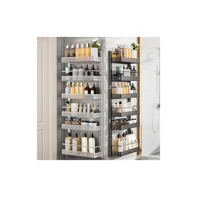 dainslef Adjustable Over The Door Organizer, 6-Tier Metal Hanging Door