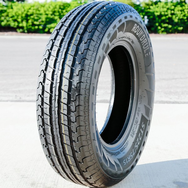 Roundrule ST Hikee Semi Steel Premium Trailer Radial Tire-ST235/80R16 235/80/16 235/80-16 123/119L Load Range E LRE 10-Ply BSW Black Side Wall