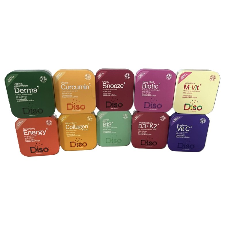 DISO - Collagen Boost - Dissolvable Oral Supplement Strips, Mixed