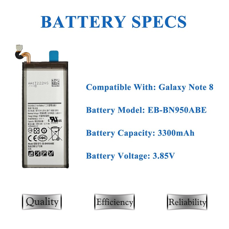 MAXSHARKS New Upgraded Battery for Galaxy Note 8, EB-BN950ABA Battery