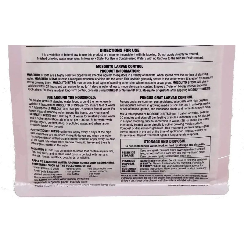 Summit 116-12 Quick Kill Mosquito Bits 8-Ounce Covers 2,000 sq.