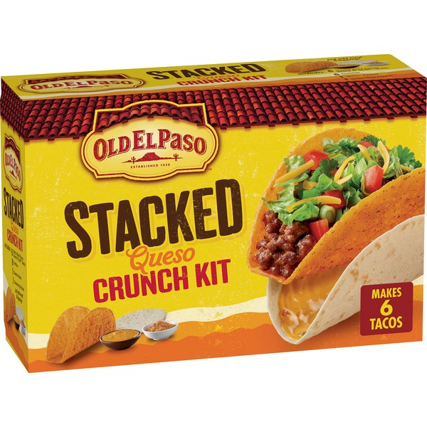 Old El Paso Stacked Queso Crunch Taco Kit, 6-count, 13.25