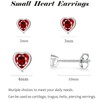 Sterling Silver Stud Earrings for Women Men Girls- Small Heart