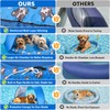 55 x 35 Inch Inflatable Dog Pool Float with Sunshade