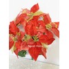 Sweet Home Deco 10'' Silk Poinsettias Artificial Flower Heads Christmas