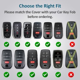 Autobase Key Fob Cover for 2025 Toyota Camry 2019-2026 Land Cruiser Sienna Venza Hilux Tacoma Corolla Cross RAV4 Prime 4Runner Sequoia Tundra Highlander Avalon GR86 - TPU Key Fob Cover (Purple)