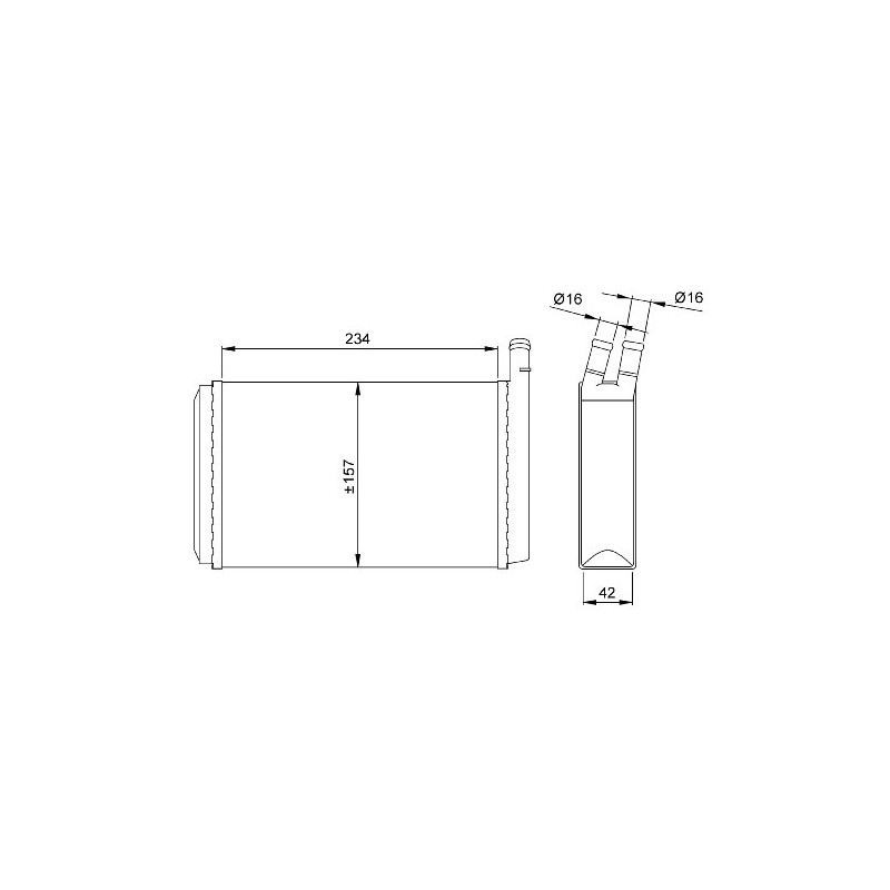 NRF 58614, Heat Exchanger, Interior Heating