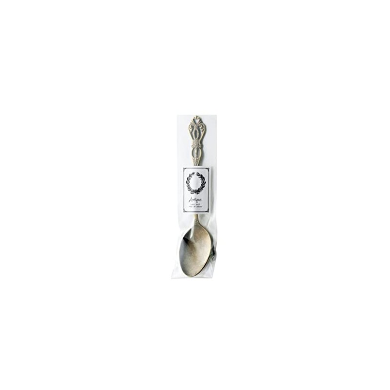 Takakuwa Metal Rune Coffee Spoon, Antique Gold, Size: Approx. W12.2
