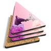 4 x Triangle Coasters - Horses in Love Valentine's Day