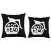 Smarty Pants Designs Coffee Pot Head Throw Pillow, 16x16, Multicolor