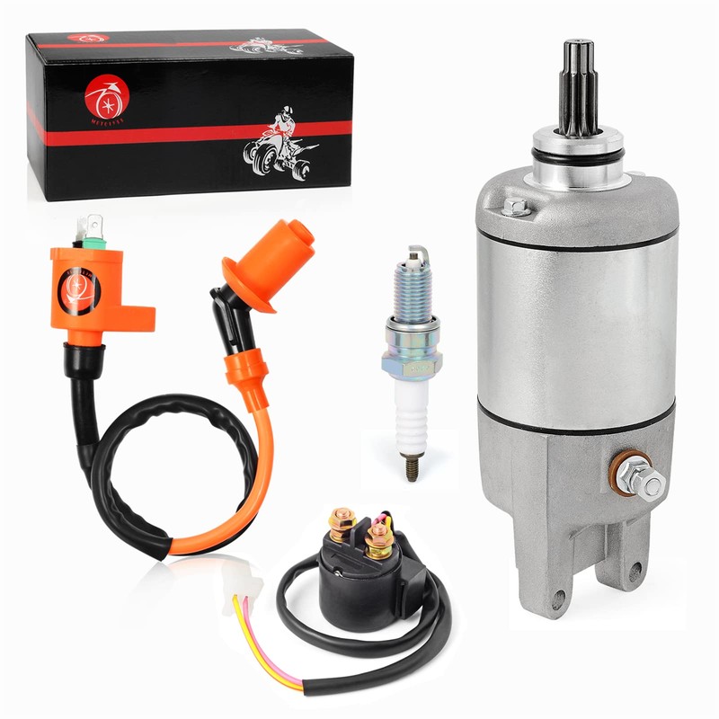 Starter Motor & Relay Ignition Coil Spark Plug Compatible with