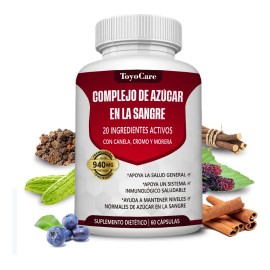 Toyocare Complejo Azúcar Sangre 940mg Cápsulas Sabor