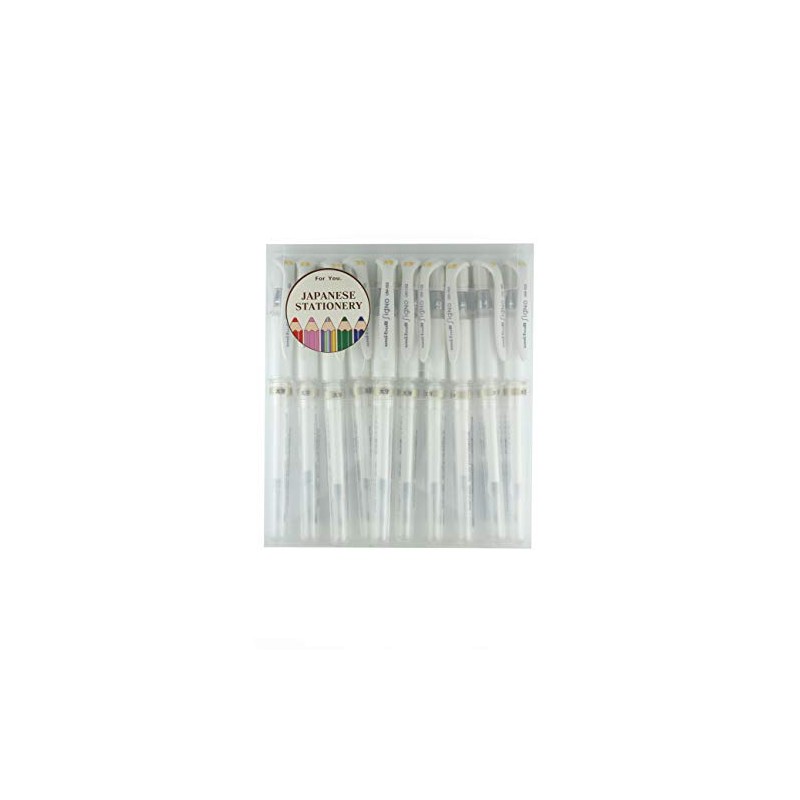 Uni Ball Signo UM-153,1.0mm, Gel Ink Rollerball Pens, White, 10